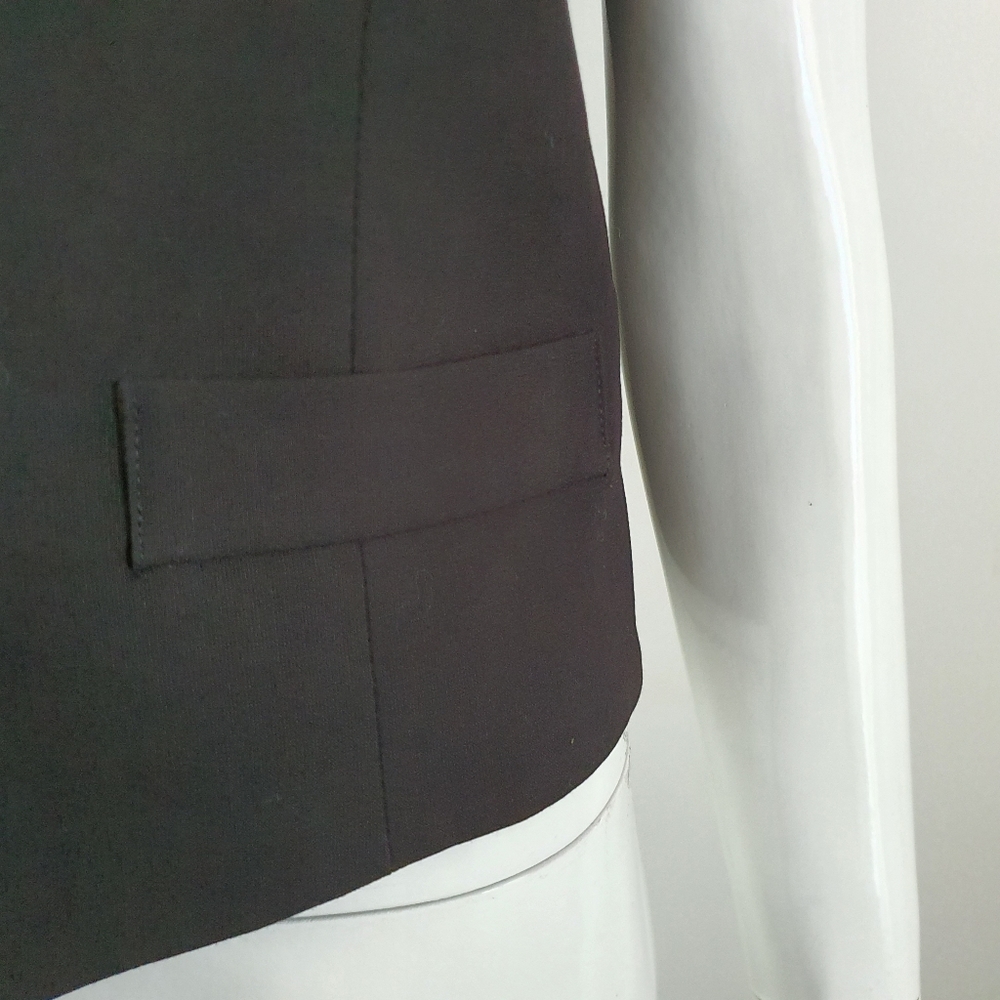 Events Black V Neck Button Up Crop Vest Size 14 - Picture 5 of 9